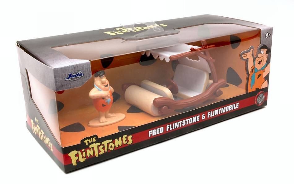 SCALE MODEL COMPATIBLE WITH THE FLINTSTONE FAMILY CAR + FIGURES 1:32 JADA TOYS JADA53002