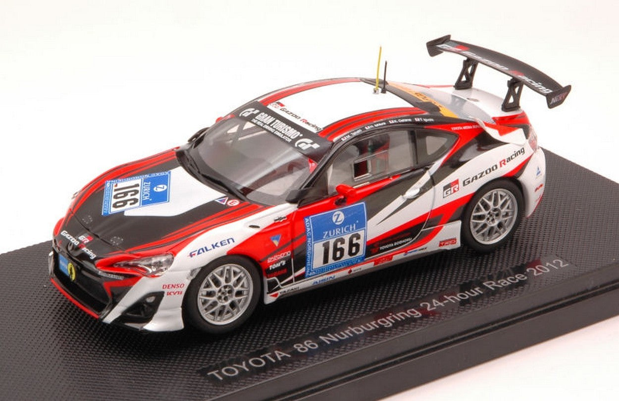 SCALE MODEL COMPATIBLE WITH TOYOTA 86 N.166 NURBURGRING 2012 TAKAKI-ISHIURA-OSHIMA-IGUCHI 1:43 EBBRO EB44892