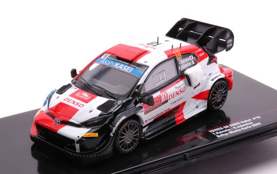 SCALE MODEL COMPATIBLE WITH TOYOTA GR YARIS N.18 RALLY MONTE CARLO 2022 KATSUTA/JOHSTON 1:43 IXO MODEL RAM834