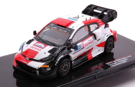 SCALE MODEL COMPATIBLE WITH TOYOTA GR YARIS N.18 WRC RALLY ESTLAND 2022
 KATSUTA/JOHNSTON 1:43 IXO MODEL RAM861