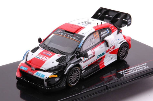 SCALE MODEL COMPATIBLE WITH TOYOTA GR YARIS RALLY1 N.69 RALLY CROATIA 2022 ROVANPERA/HALTTUNEN 1:43 IXO MODEL RAM849