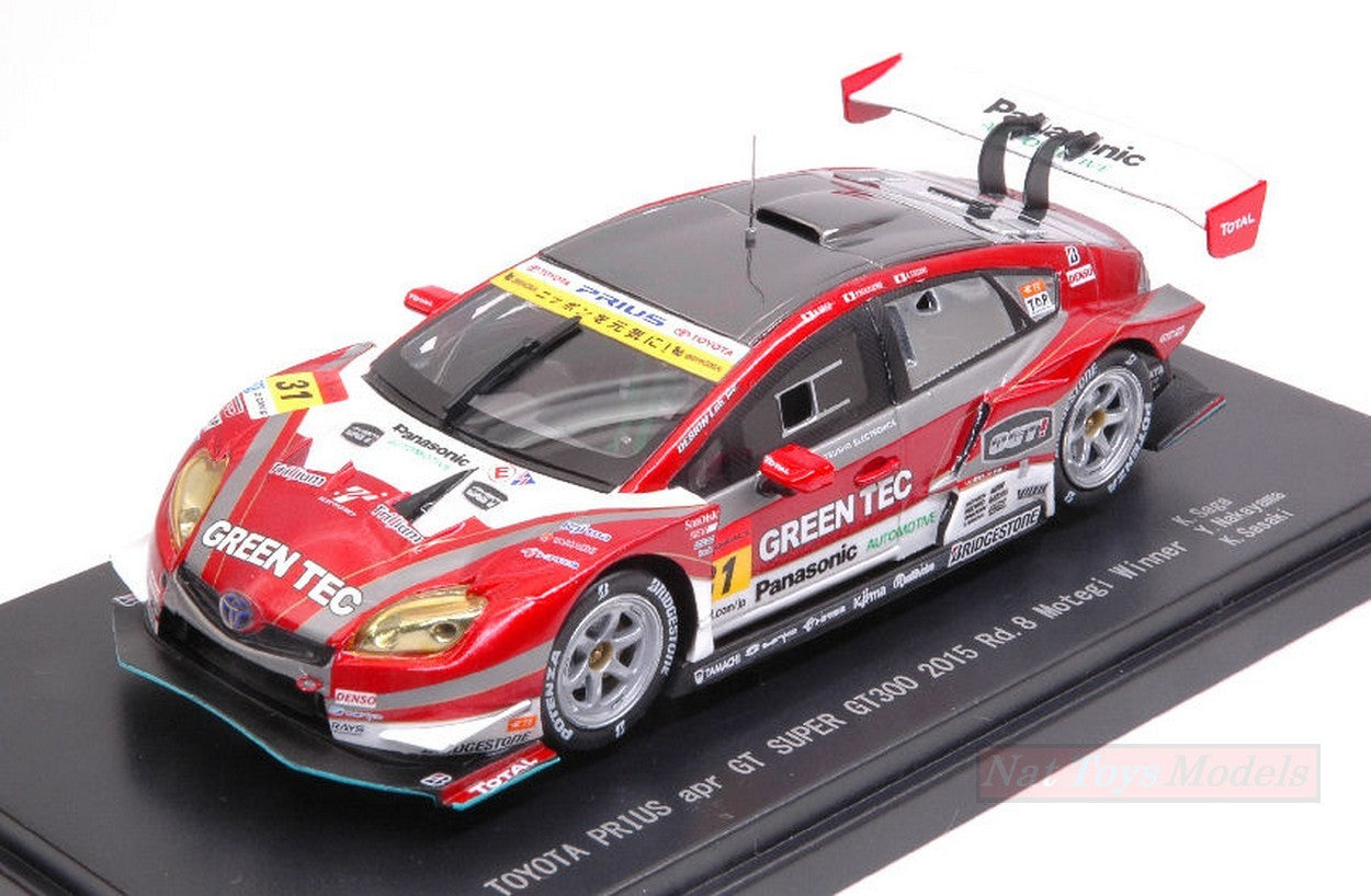 MODELLINO IN SCALA COMPATIBILE CON TOYOTA PRIUS N.31 WINNER MOTEGI SUPER GT 300 2015 SAGA-SASAKI-NAKAY.1:43 EBBRO EB45369