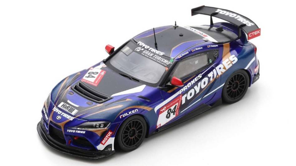 MODELLINO IN SCALA COMPATIBILE CON TOYOTA SUPRA GT4 N.84 24 H NURBURGRING 2022 ARNOLD-WALDOW-WAZQUEZ 1:43 SPARK MODEL SG859