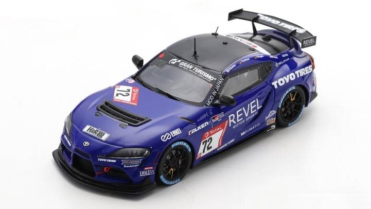 MODELLINO IN SCALA COMPATIBILE CON TOYOTA SUPRA N.72 24 H NURBURGRING 2021 AZUMA-TISCHNER-ASAHI-TOENGES SPARK MODEL SG776