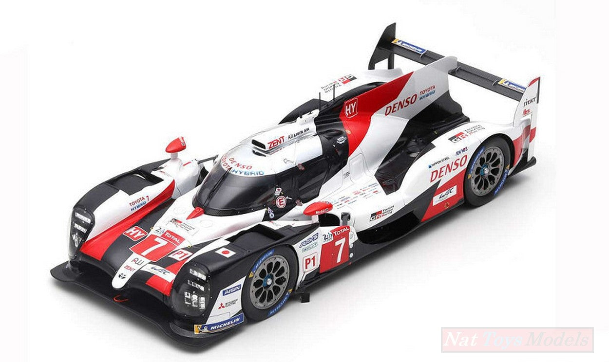 SCALE MODEL COMPATIBLE WITH TOYOTA TS050 HYBRID N.7 2nd LM 2019 CONWAY-KOBAYASHI-LOPEZ 1:18 SPARK MODEL S18426