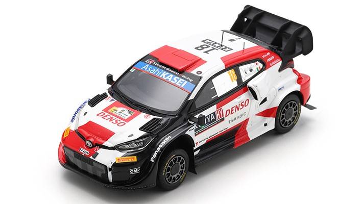 SCALE MODEL COMPATIBLE WITH TOYOTA YARIS N.18 3rd RALLY SAFARI KENYA 2022 T.KATSUTA-A.JOHNSTON 1:43 SPARK MODEL S6710