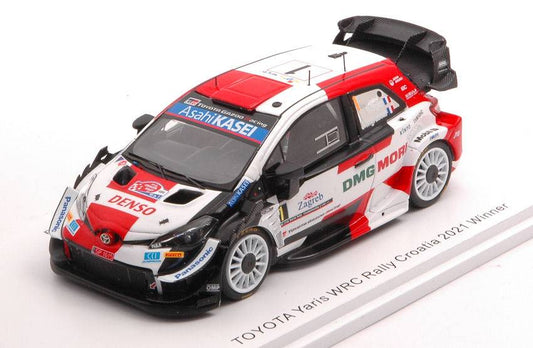 MODELLINO IN SCALA COMPATIBILE CON TOYOTA YARIS WRC N.1 WINNER RALLY CROATIA 2021 S.OGIER-J.INGRASSIA 1:43 SPARK MODEL S6588