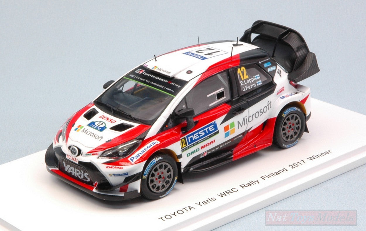 MODELLINO IN SCALA COMPATIBILE CON TOYOTA YARIS WRC N.12 WINNER FINLAND RALLY E.LAPPI-J.FERM 1:43 SPARK MODEL S5169