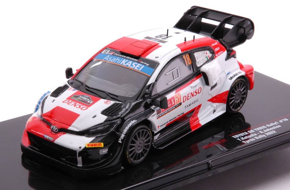 SCALE MODEL COMPATIBLE WITH TOYOTA YARIS WRC N.18 RALLY YPERN 2022 KATSUTA-JOHNSTON 1:43 IXO MODEL RAM876