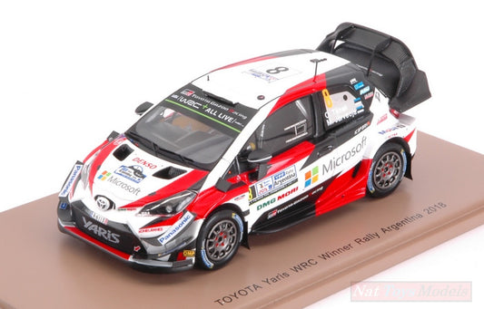 MODELLINO IN SCALA COMPATIBILE CON TOYOTA YARIS WRC N.8 WINNER ARGENTINA 2018 O.TANAK-M.JARVEOJA 1:43 SPARK MODEL S5971