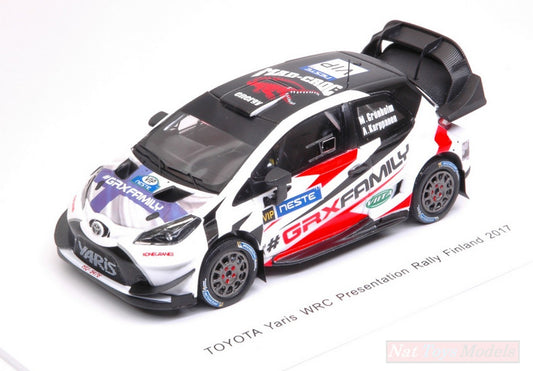 MODELLINO IN SCALA COMPATIBILE CON TOYOTA YARIS WRC PRESENTATION N.VIP RALLY FINLAND 2017 GRONHOLM-KARPPAN. SPARK MODEL S5170