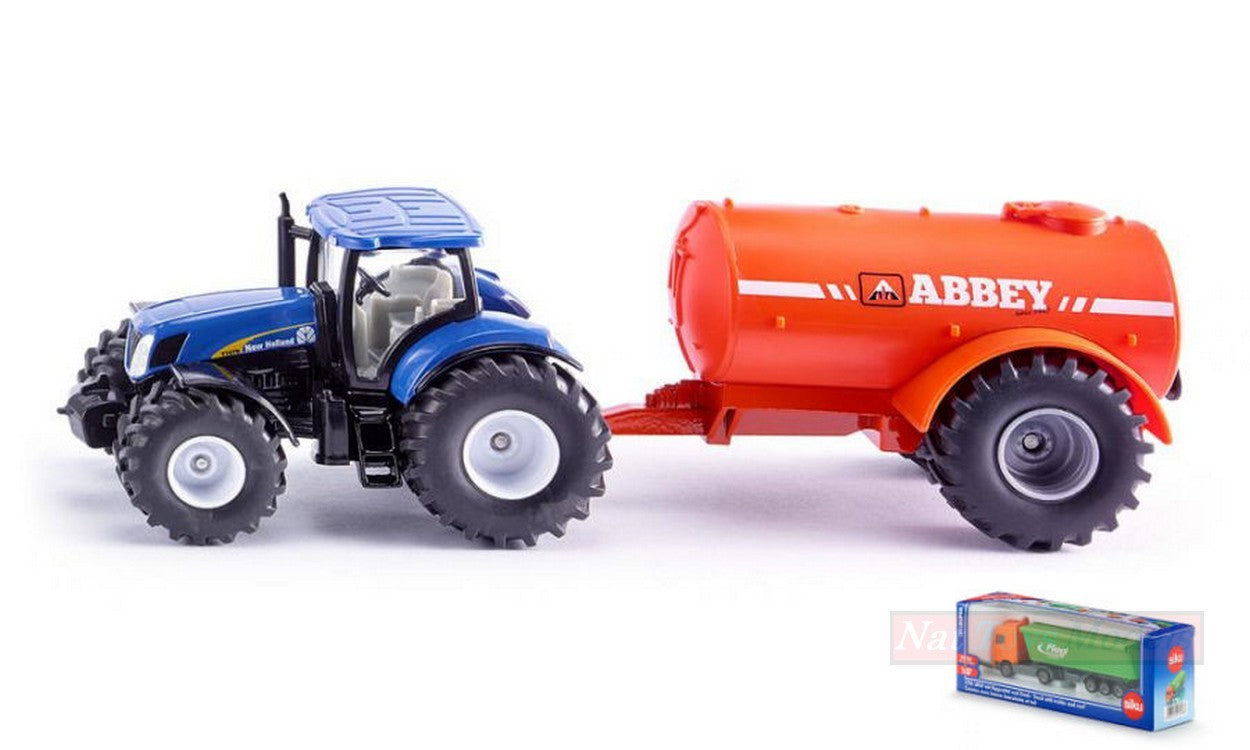 SCALE MODEL COMPATIBLE WITH TRACTOR WITH SEWAGE TANKER 1:50 SIKU SK1945