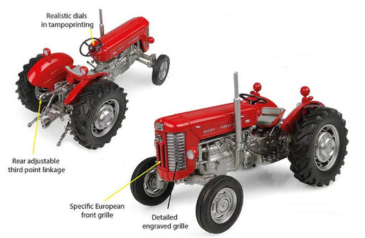 SCALE MODEL COMPATIBLE WITH MASSEY FERGUSON 65 EUROPE VERSION TRACTOR 1:32 UNIVERSAL HOBBIES UH6269