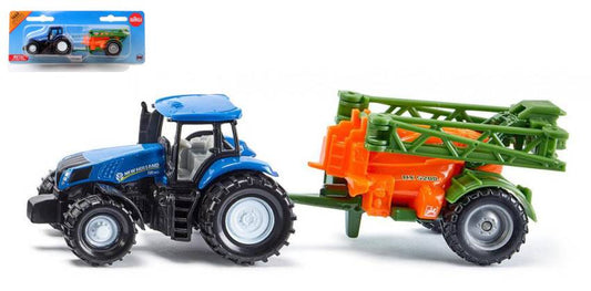 MODELLINO IN SCALA COMPATIBILE CON TRATTORE NEW HOLLAND + BARRE IRRORATRICI 1:87 SIKU SK1668