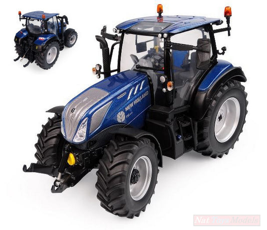 MODELLINO IN SCALA COMPATIBILE CON TRATTORE NEW HOLLAND T5.140 BLUE POWER LOW ROOF HIGH VISIBILITY 1:32 UNIVERSAL HOBBIES UH6223