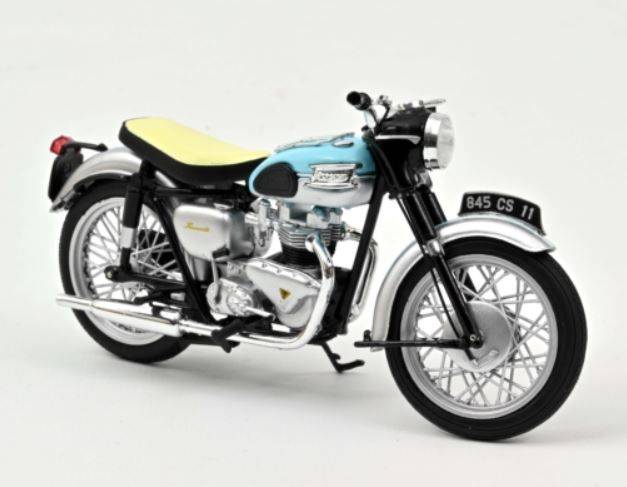 SCALE MODEL COMPATIBLE WITH TRIUMPH BONNEVILLE 1959 LIGHT BLUE/SILVER 1:18 NOREV NV182040