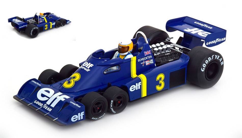 MODELLINO IN SCALA COMPATIBILE CON TYRRELL P34 N.3 GP SWEDEN 1976 J.SCHECKTER 1:18 MODELCARGROUP MCG18614