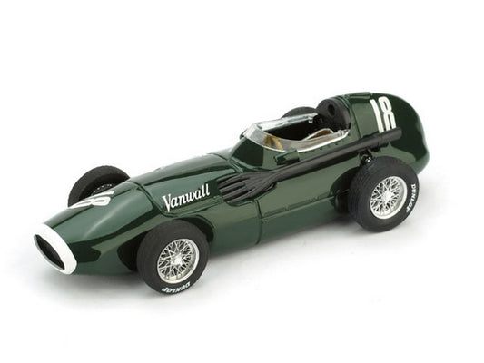 SCALE MODEL COMPATIBLE WITH VANWALL F1 MOSS-BROOKS 1957 N.18 WINNER GR.BRITAIN GP 1:43 BRUMM BM0098