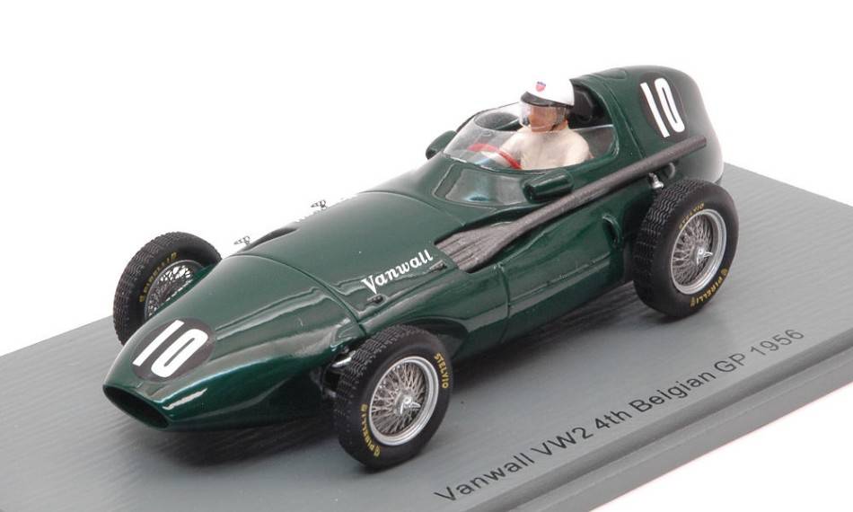 SCALE MODEL COMPATIBLE WITH VANWALL VW2 HARRY SCHELL 1956 N.10 4th BELGIAN GP 1:43 SPARK MODEL S7203