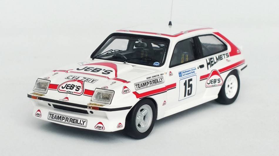 SCALE MODEL COMPATIBLE WITH VAUXHALL CHEVETTE HSR CIRCUIT OF IRELAND 1983 FAGAN/JOHNSTON 1:43 TROFEU TFRRIR15