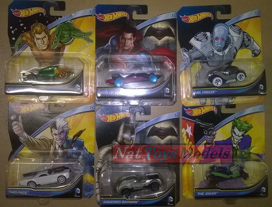 SCALE model COMPATIBLE WITH BATMAN Vehicles Complete collection 6 pieces 1:64 HOT WHEELS