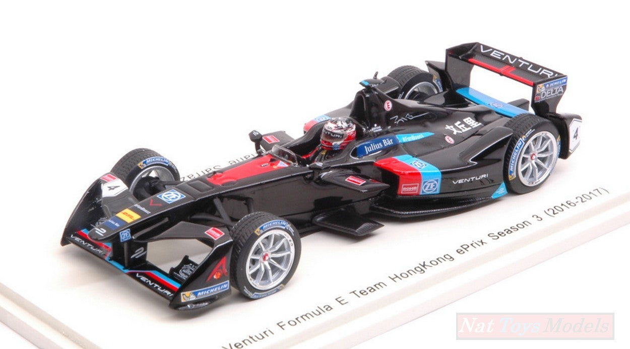 SCALE MODEL COMPATIBLE WITH VENTURI S.SARRAZIN 2016 N.4 Rd1 HONG KONG FORMULA "E" 1:43 SPARK MODEL S5904