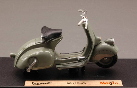 SCALE MODEL COMPATIBLE WITH VESPA 98 1946 MOUSE-GREY 1:18 MAISTO MI3132G