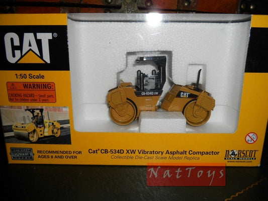 SCALE model COMPATIBLE WITH Vibratory ASPHALT COMPACTOR CB 534D XW 1:50 Norscot vehicles NR55132