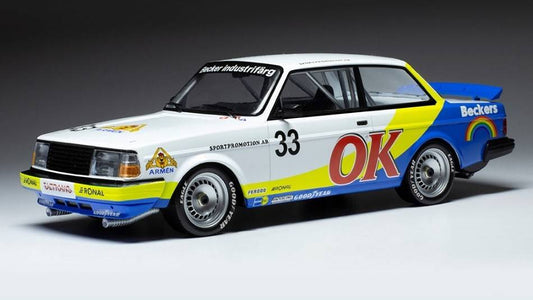 SCALE MODEL COMPATIBLE WITH VOLVO 240 TURBO N.33 OK ETCC ZOLDER 1985 ANDERSSON/PETERSSON 1:18
 IXO MODEL 18RMC105B.20