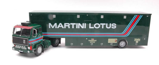 SCALE MODEL COMPATIBLE WITH VOLVO F88 LOTUS MARTINI RACE TRANSPORT 1:43 IXO MODEL TTR025