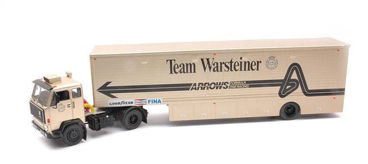 SCALE MODEL COMPATIBLE WITH VOLVO F89 TEAM WARSTEINER ARROWS RACE TRANSPORT 1:43 IXO MODEL TTR023