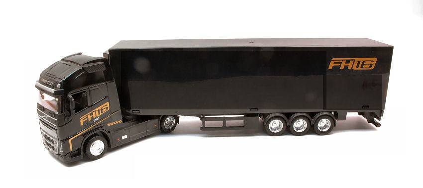 SCALE MODEL COMPATIBLE WITH VOLVO FH16 GLOBETROTTER 750 XXL - LBWK BLACK 1:43 BURAGO BU31461V