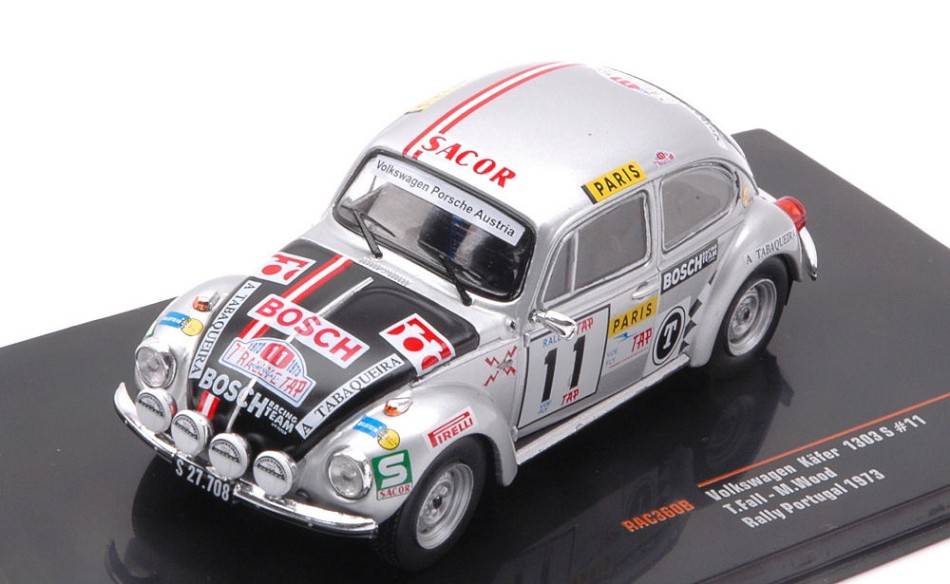 MODELLINO IN SCALA COMPATIBILE CON VW 1302 S KAFER N.11 RALLY PORTUGAL 1973FALL/WOOD 1:43 IXO MODEL RAC360B