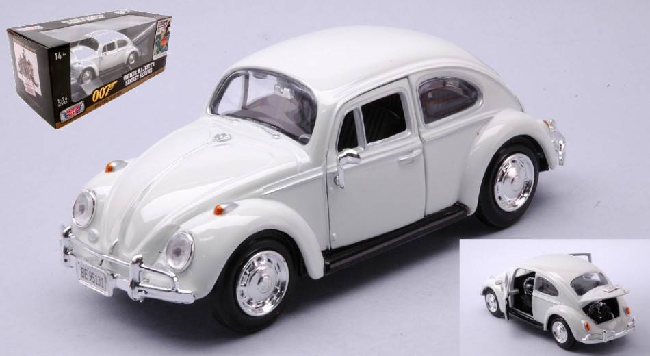 MODELLINO IN SCALA COMPATIBILE CON VW BEETLE 1967 007 JAMES BOND ON HER MAJESTY'S SECRET 1:24 MOTORMAX MTM79854