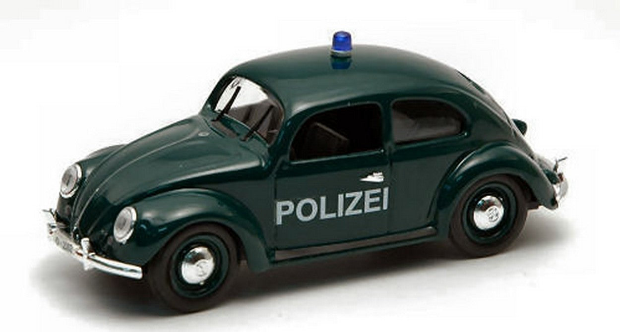 MODELLINO IN SCALA COMPATIBILE CON VW BEETLE POLIZEI 1953 1:43 RIO RI4181