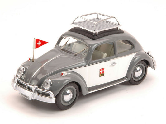 MODELLINO IN SCALA COMPATIBILE CON VW BEETLE SWISS POST 1963 1:43 RIO RI4461