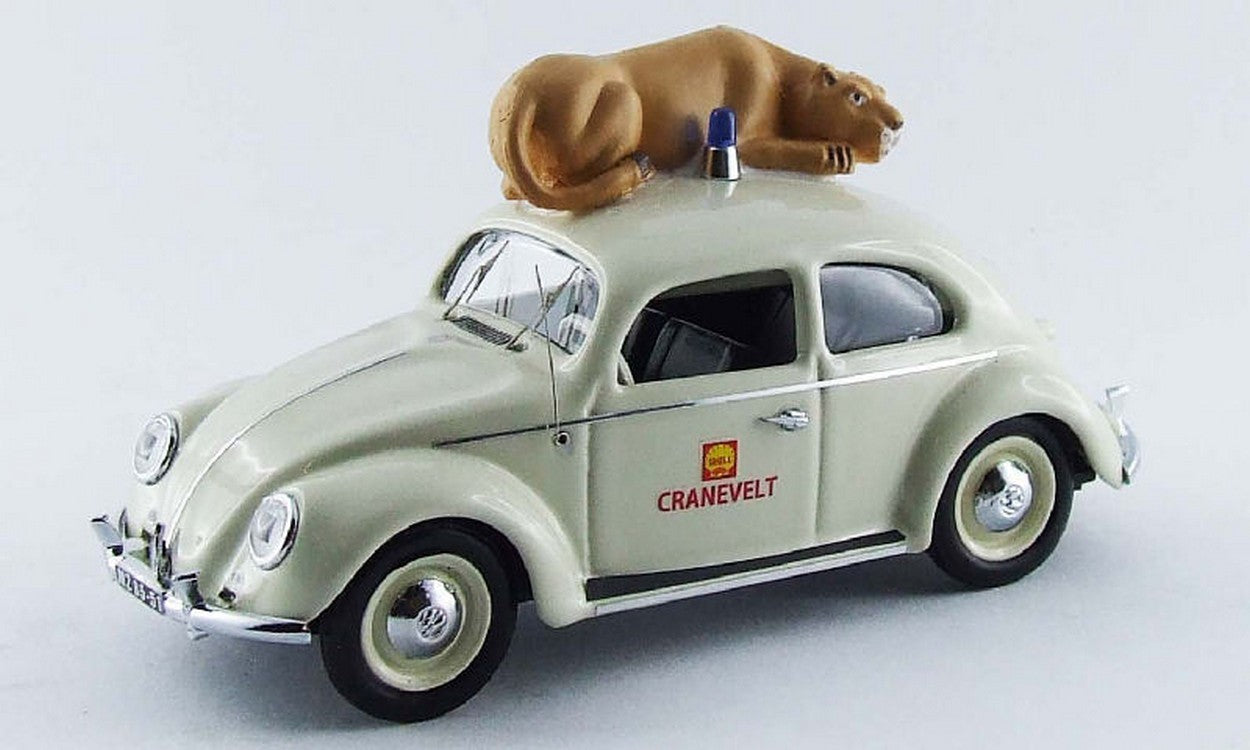 MODELE REDUIT COMPATIBLE AVEC VW COCCINELLE ZOO D'ARHNEM 1965 + LION 1:43 RIO RI4412P