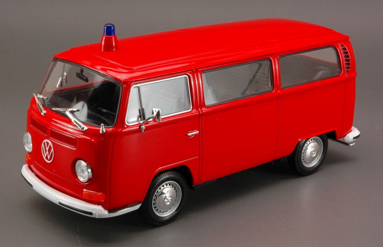 MODELLINO IN SCALA COMPATIBILE CON VW BUS T2 1972 FEUERWEHR 1:24 WELLY WE4260