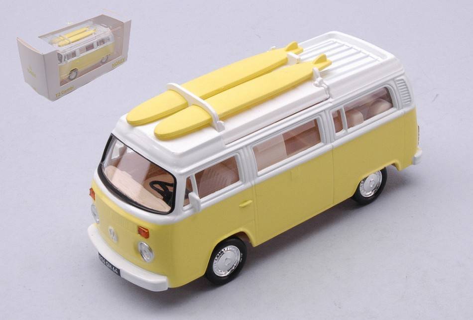 SCALE MODEL COMPATIBLE WITH VW COMBI T2B CAMPER VAN 1973 YELLOW JET-CAR 1:43 NOREV NV841101