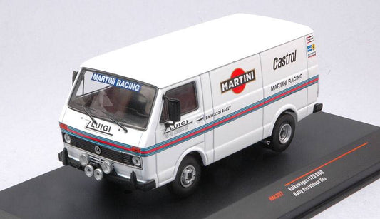 MODELLINO IN SCALA COMPATIBILE CON VW LT28 SWB MARTINI RACING RALLY ASSISTANCE VAN 1:43 IXO MODEL RAC357