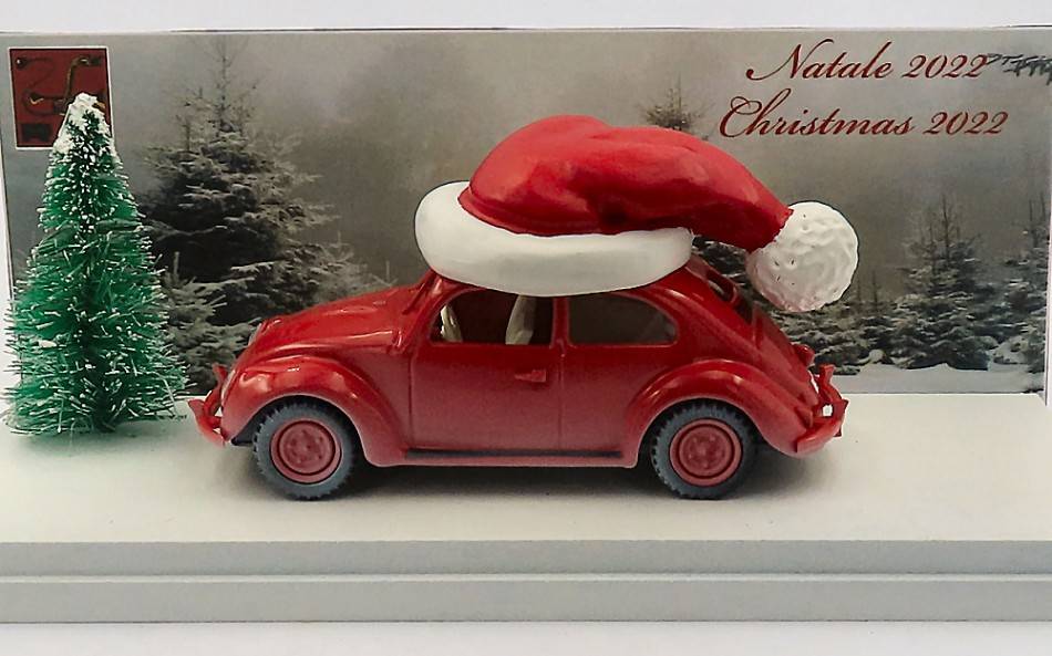 SCALE MODEL COMPATIBLE WITH VW BEETLE MERRY CHRISTMAS 2022 LIMITED PCS 100 1:43 RIO RI4679