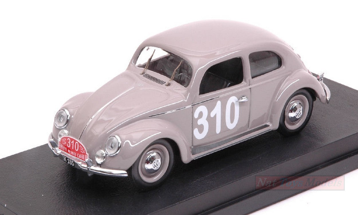 MODELLINO IN SCALA COMPATIBILE CON VW MAGGIOLINO N.310 248th MONTE CARLO 1954 P.MOURIER-B.RAMSING 1:43 RIO RI4558