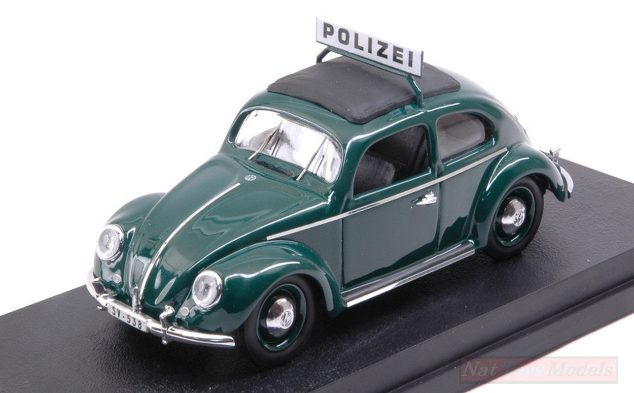 MODELE REDUIT COMPATIBLE AVEC VW COCCINELLE POLIZEI 1953 1:43 RIO RI4573