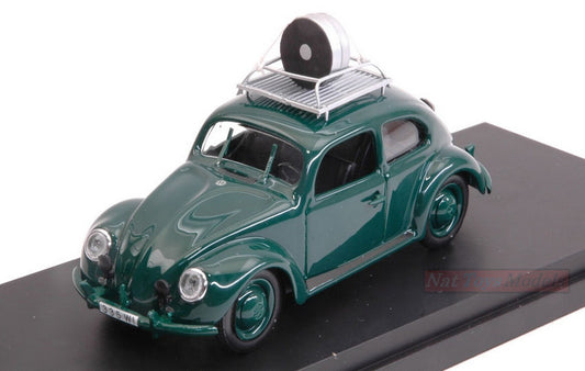 MODELLINO IN SCALA COMPATIBILE CON VW MAGGIOLINO WIESBADEN POLICE SPEED CONTROL 1957 1:43 RIO RI4556