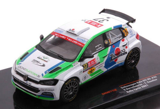 MODELLINO IN SCALA COMPATIBILE CON VW POLO GTI R5 N.37 RALLY YPRES 2021 VERESCHUEREN/CUVELIER 1:43 IXO MODEL RAM811LQ