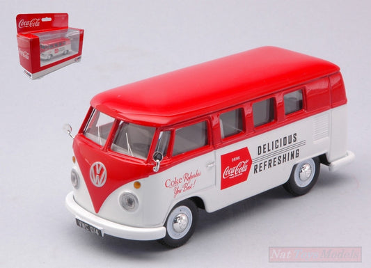 SCALE MODEL COMPATIBLE WITH VW T1 BUS 1960 COCA COLA DELICIOUS REFRESHING mm 95 CORGI CC02733