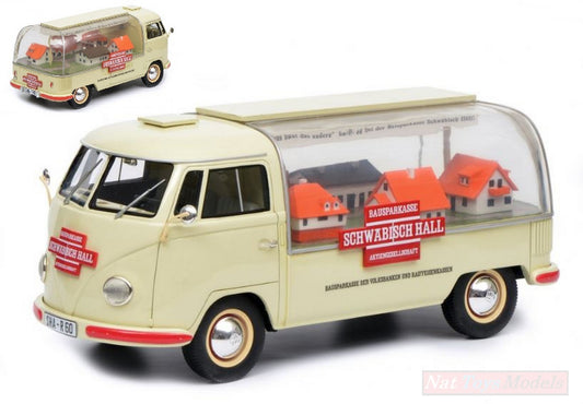 SCALE MODEL COMPATIBLE WITH VW T1a SCHWABISCH HALL 1:18 SCHUCO SH0162