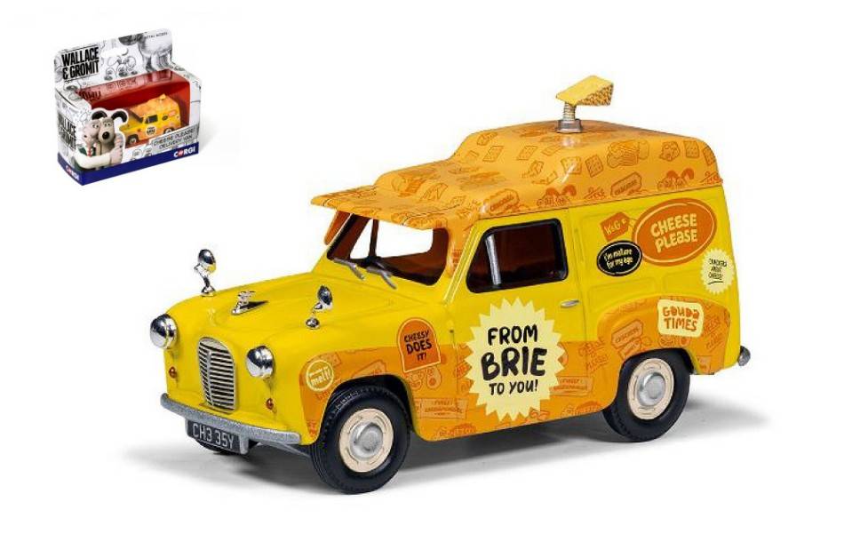 MODELLINO IN SCALA COMPATIBILE CON WALLACE & GROMIT CHEESE PLEASE DELIVERY VAN 1:43 CORGI CC80506