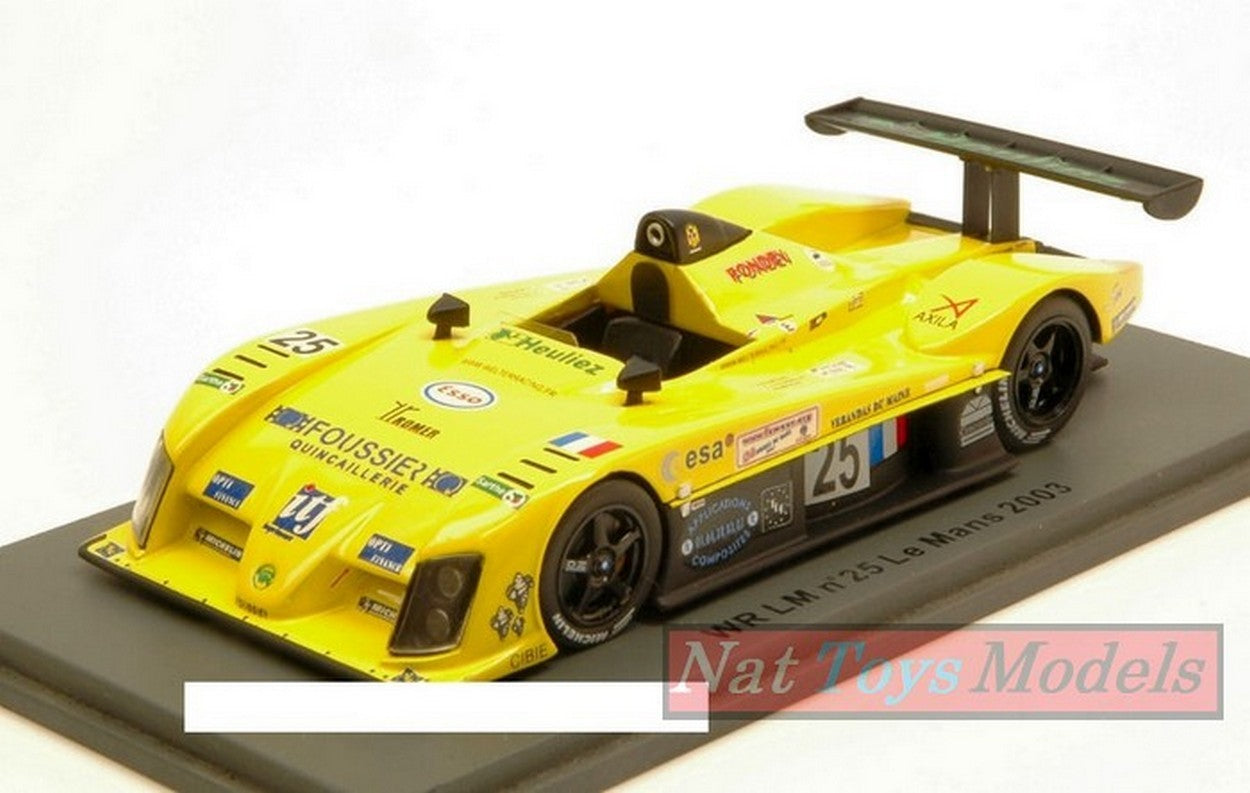 SCALE MODEL COMPATIBLE WITH WR LM N.25 DNF LE MANS 2003 DAOUDI-DE FOURNOUX-BRIERE 1:43 SPARK MODEL SCWR15