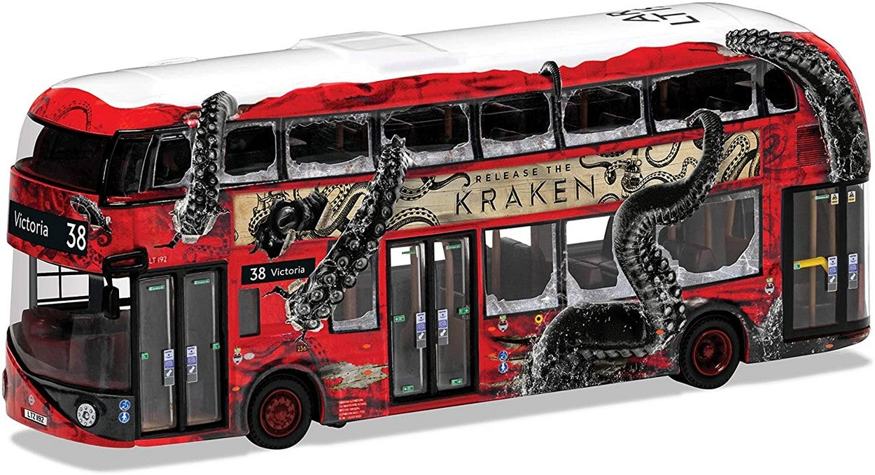 MODELLINO IN SCALA COMPATIBILE CON WRIGHTBUS NEW ROUTEMASTER ARRIVA LONDON-ROUTE 38 VICTORIA 1:76 CORGI OM46624B